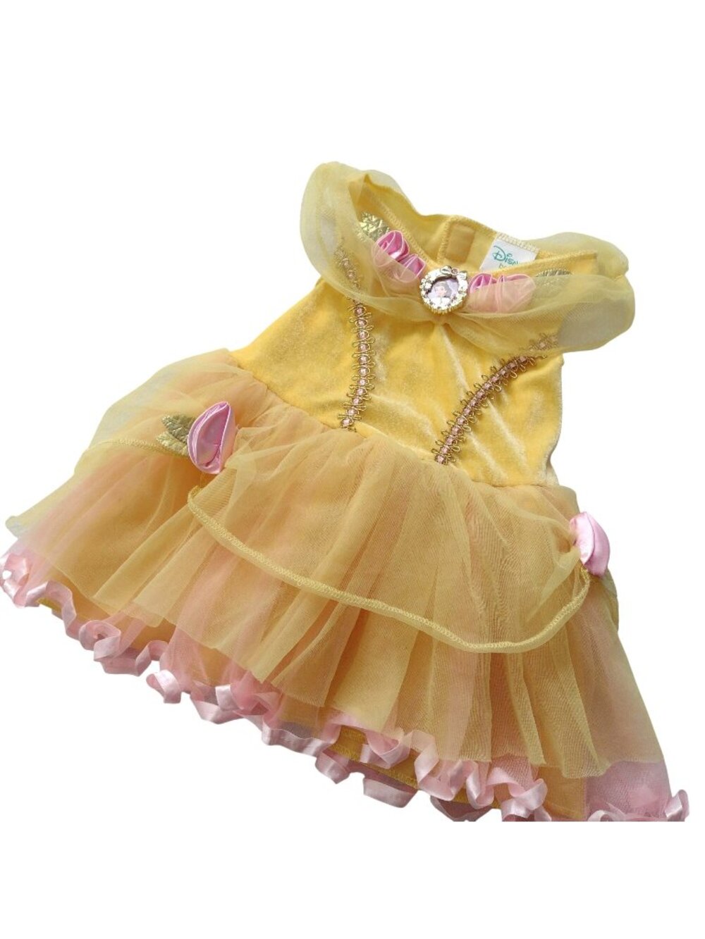 Disney Baby Belle Costume 12-18M Premium Beauty and the Beast Yellow Dress-up